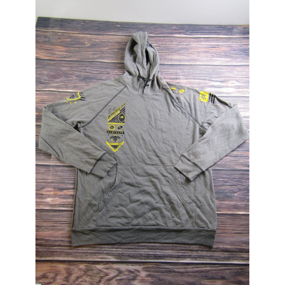 American Fighter Hoodie Mens Medium Grey Graphic Premium Athletics‎ Sweatshirt